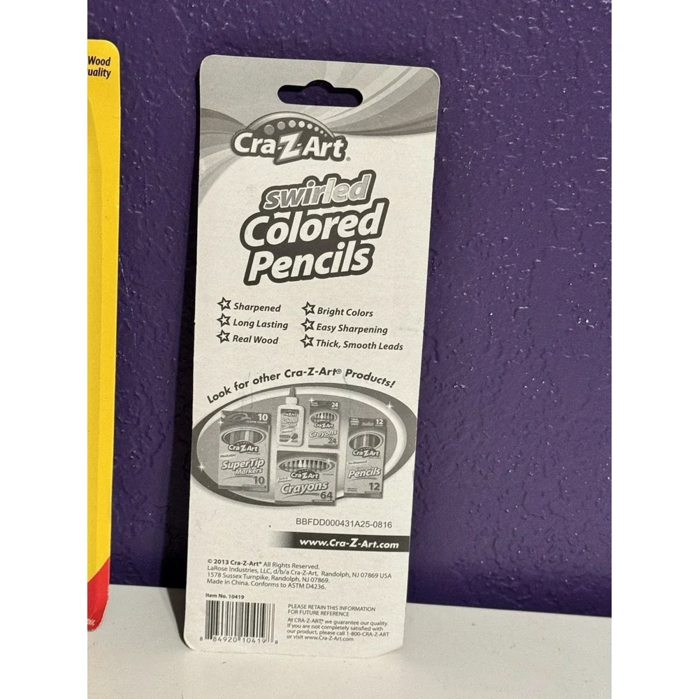 Cra-Z-Art Colored Pencils Jumbo Rainbow Swirl Lot Of 4 Crazyart CZ10419